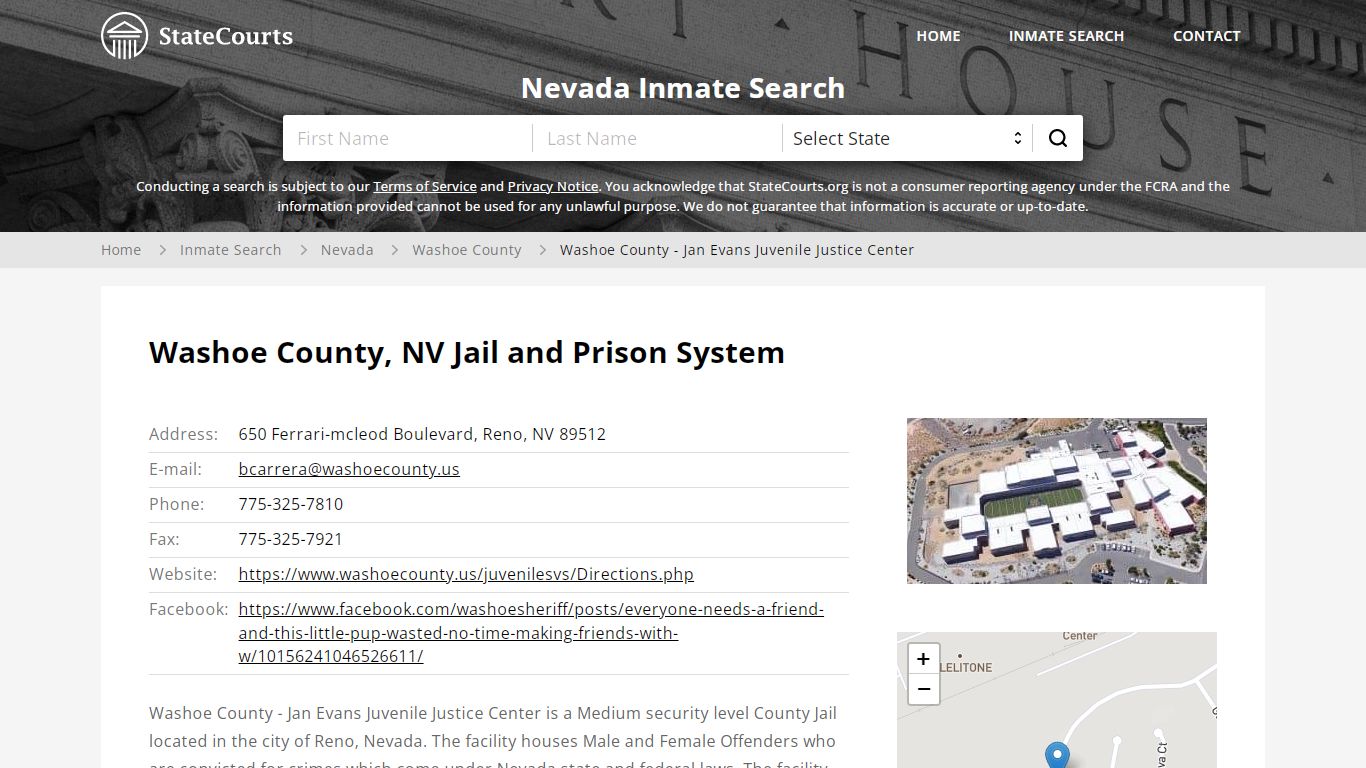 Washoe County - Jan Evans Juvenile Justice Center Inmate ...